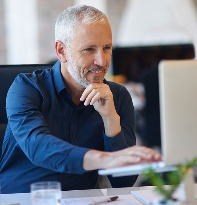 Man at desk