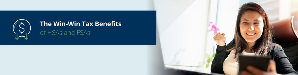 woman excited about tax savings