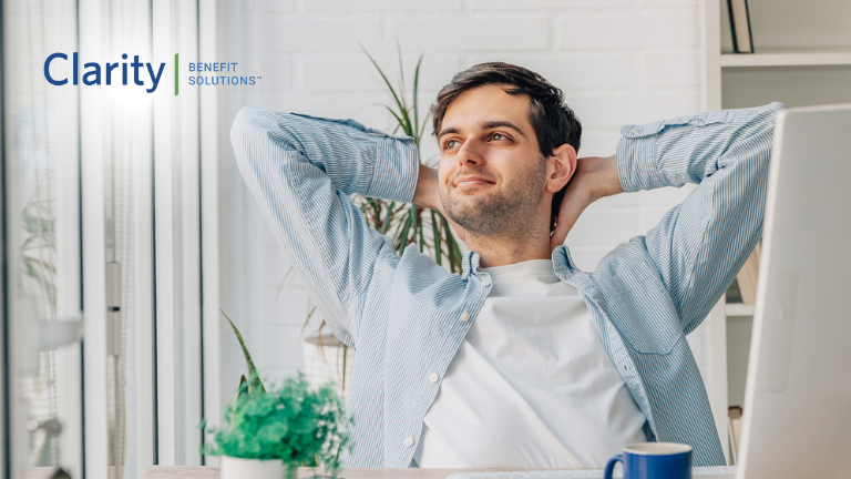 employee happy with simplicity in the life